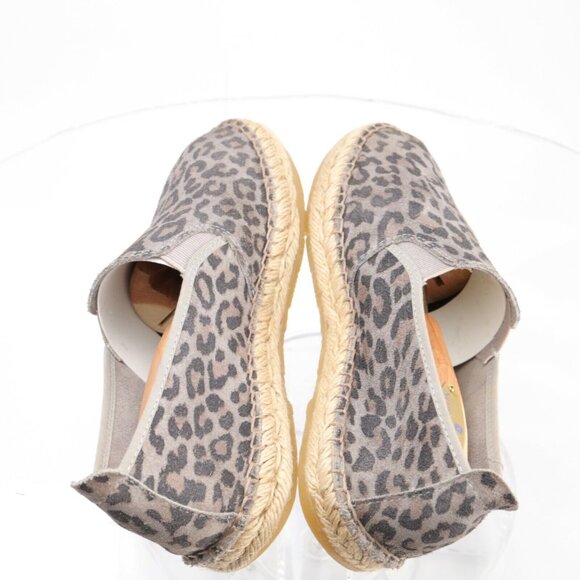 Free People Womens Canyon Slip On Size 7 Gray Suede Leopard Espadrille Flat - Picture 8 of 12